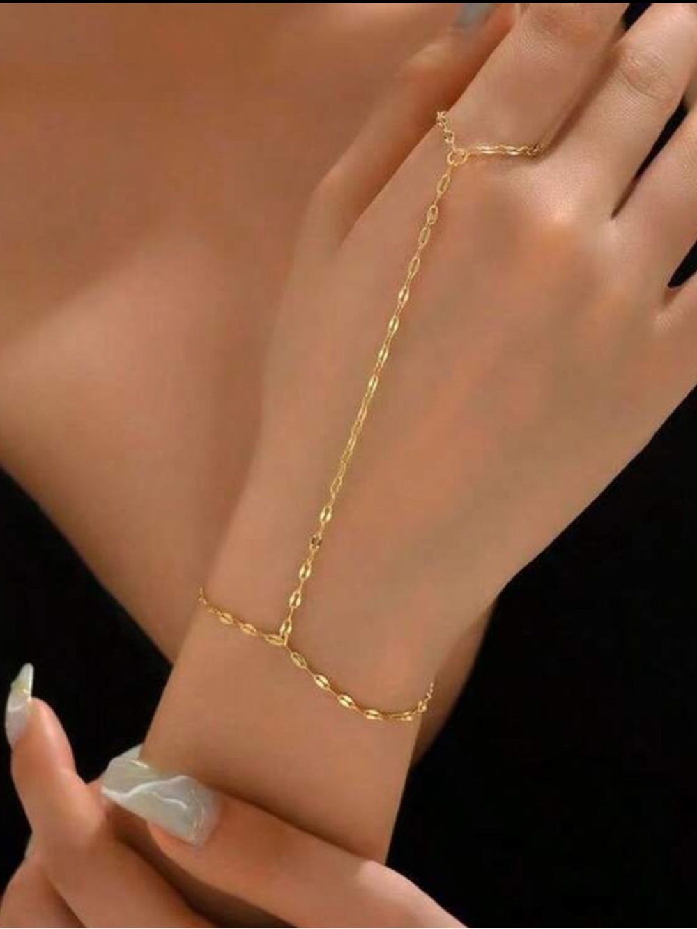 Gold hand chain